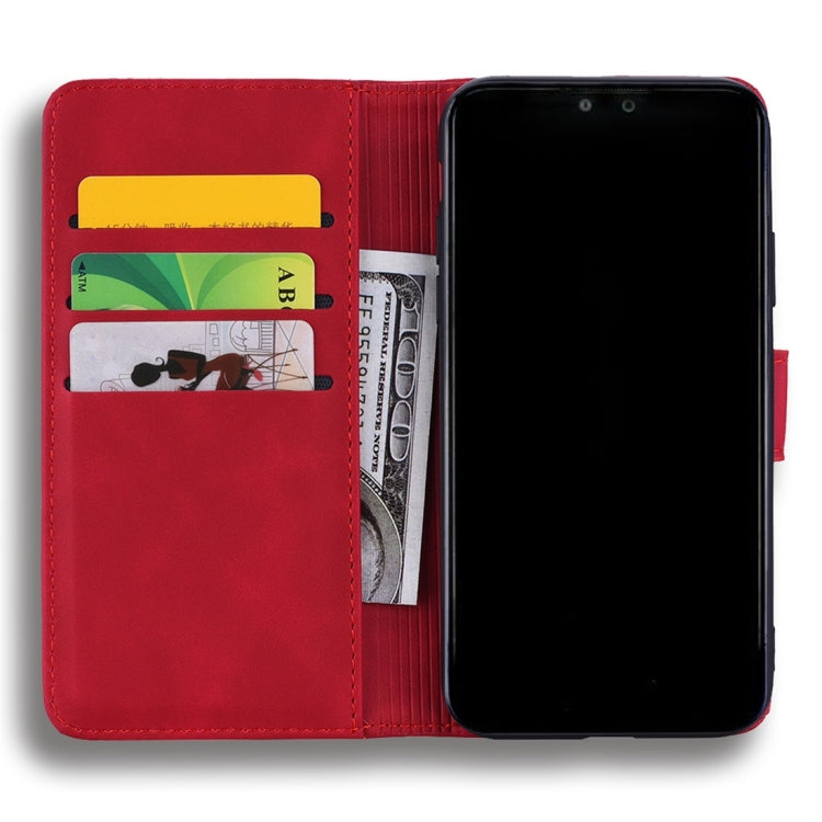 For Huawei Y9 (2019) / Enjoy 9 Plus Calf Pattern Diamond Mandala Double Folding Design Embossed Leather Case with Wallet & Holder & Card Slots