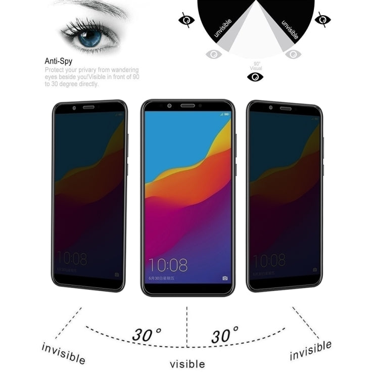 For Huawei Honor Play 7C 9H Surface Hardness 180 Degree Privacy Anti Glare Screen Protector