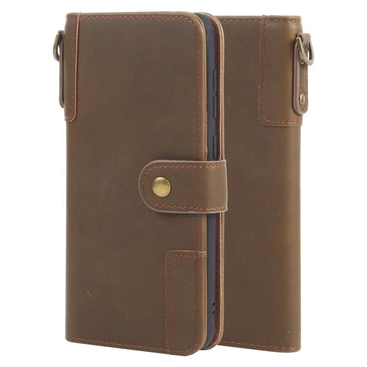 For Samsung Galaxy A21s Cowhide Texture Horizontal Flip Leather Case with Holder & Card Slots & Wallet & Lanyard