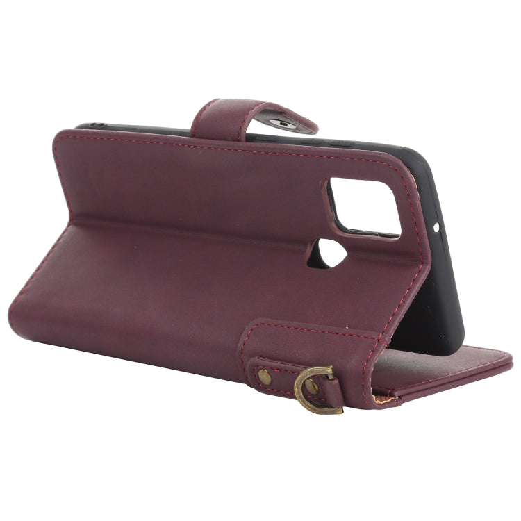 For Samsung Galaxy A21s Cowhide Texture Horizontal Flip Leather Case with Holder & Card Slots & Wallet & Lanyard