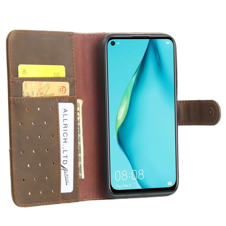 For Huawei P40 Lite Cowhide Texture Horizontal Flip Leather Case with Holder & Card Slots & Wallet & Lanyard