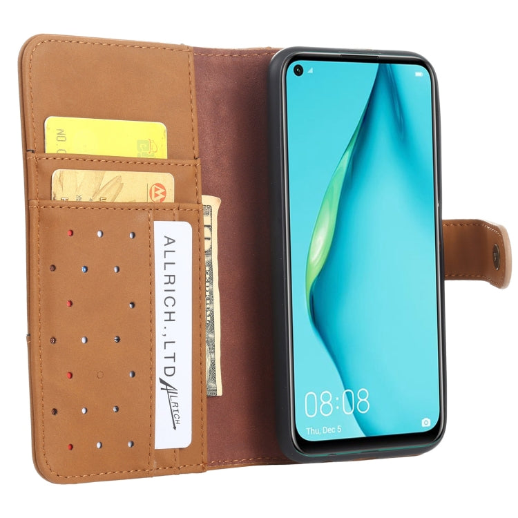For Huawei P40 Lite Cowhide Texture Horizontal Flip Leather Case with Holder & Card Slots & Wallet & Lanyard