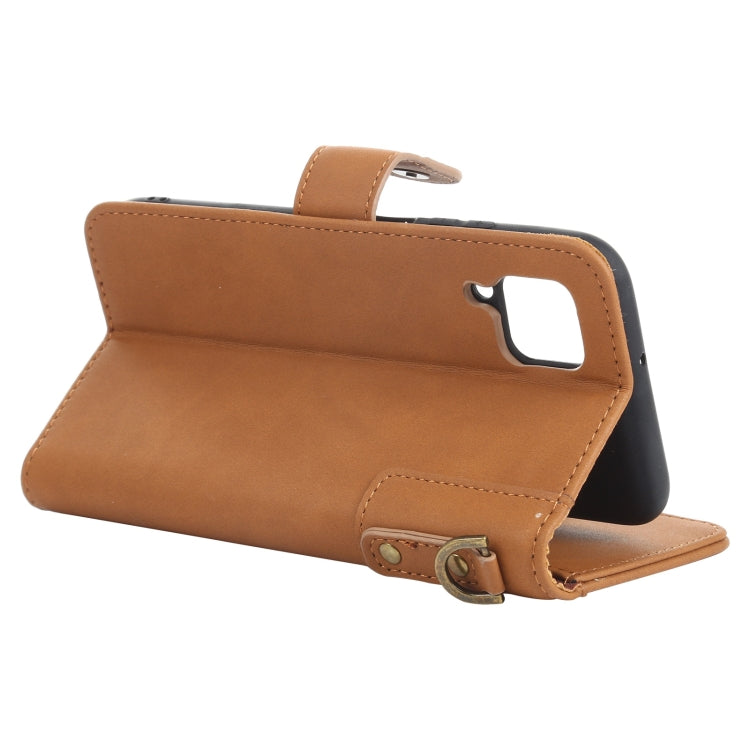 For Huawei P40 Lite Cowhide Texture Horizontal Flip Leather Case with Holder & Card Slots & Wallet & Lanyard
