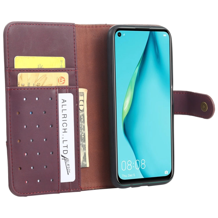 For Huawei P40 Lite Cowhide Texture Horizontal Flip Leather Case with Holder & Card Slots & Wallet & Lanyard