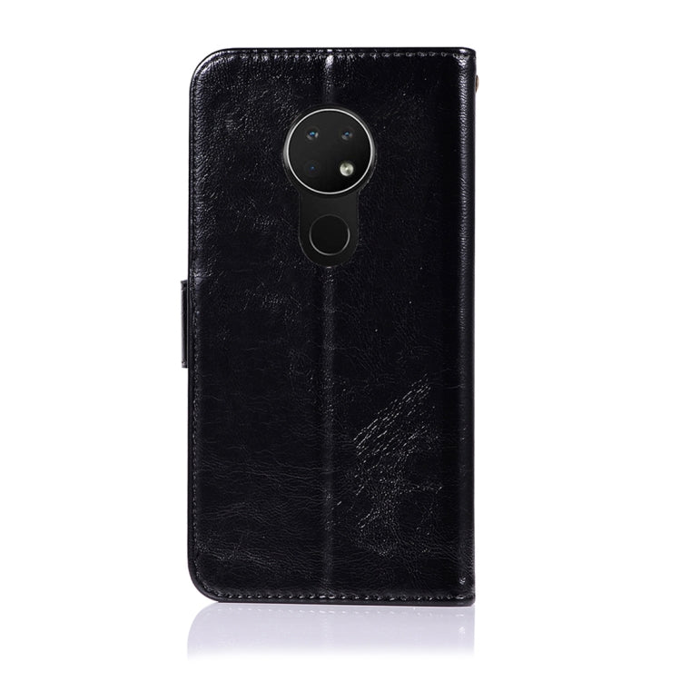 For Nokia 7.2 Retro Copper Button Crazy Horse Horizontal Flip PU Leather Case with Holder & Card Slots & Wallet & Lanyard