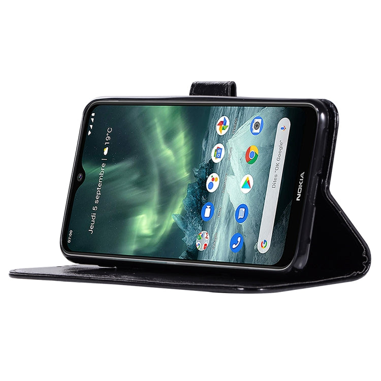 For Nokia 7.2 Retro Copper Button Crazy Horse Horizontal Flip PU Leather Case with Holder & Card Slots & Wallet & Lanyard