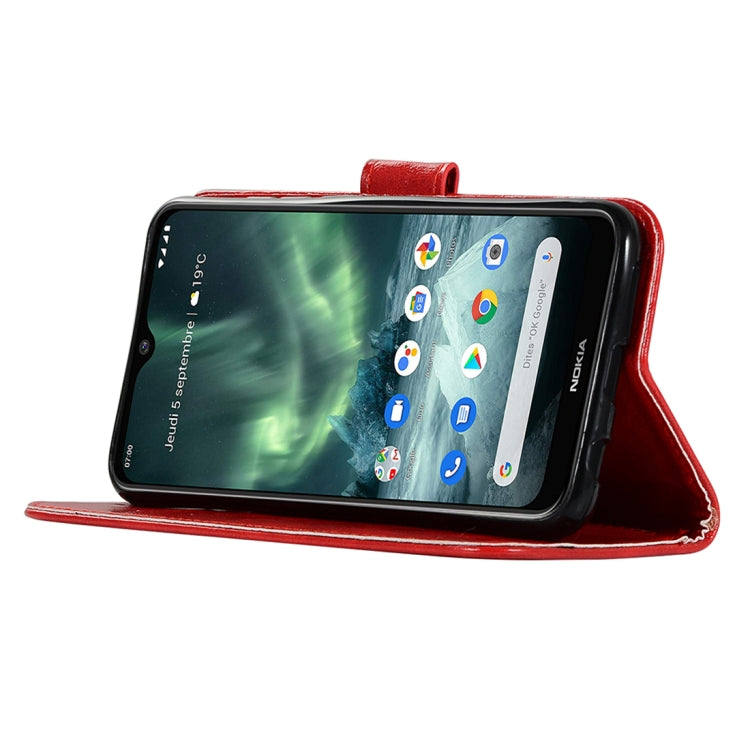 For Nokia 7.2 Retro Copper Button Crazy Horse Horizontal Flip PU Leather Case with Holder & Card Slots & Wallet & Lanyard