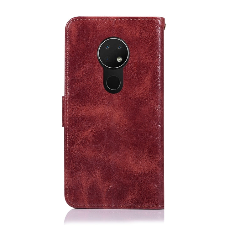 For Nokia 7.2 Retro Copper Button Crazy Horse Horizontal Flip PU Leather Case with Holder & Card Slots & Wallet & Lanyard