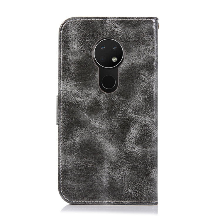 For Nokia 7.2 Retro Copper Button Crazy Horse Horizontal Flip PU Leather Case with Holder & Card Slots & Wallet & Lanyard