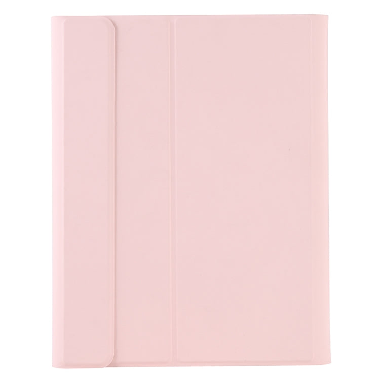 Y-C11B 2021 Detachable Candy Color Skin Texture Round Keycap Bluetooth Keyboard Leather Tablet Case with Pen Slot & Stand For iPad Pro 11 (2021)