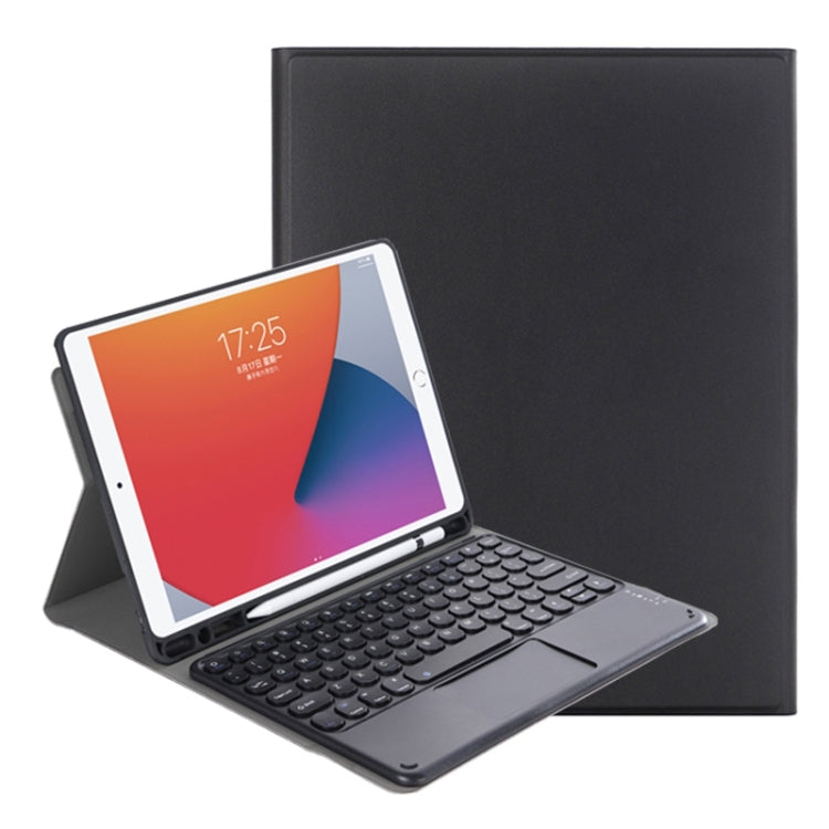 YA11B-A 2021 Detachable Lambskin Texture Round Keycap Bluetooth Keyboard Leather Tablet Case with Touch Control & Pen Slot & Stand For iPad Pro 11 (2021)