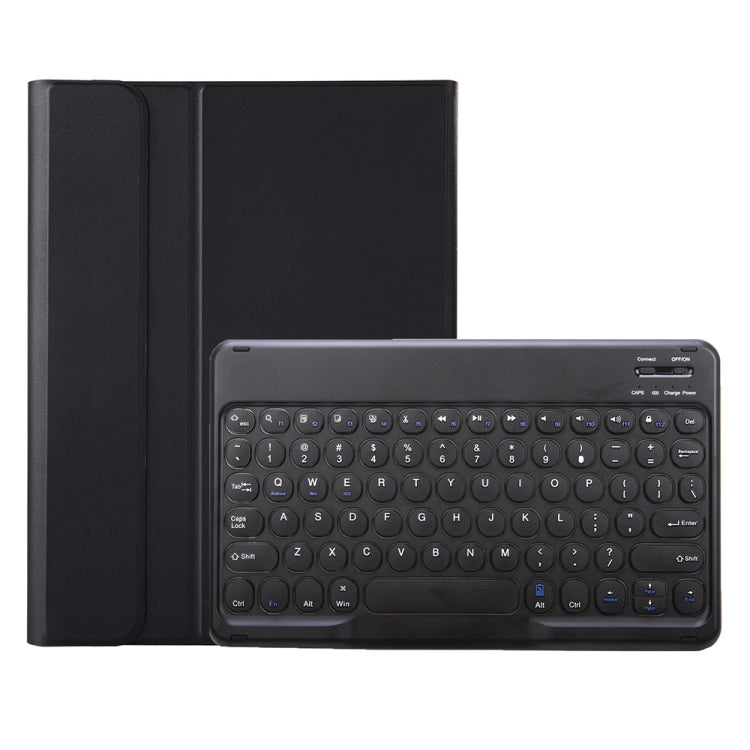 YA11B 2021 Detachable Lambskin Texture Round Keycap Bluetooth Keyboard Leather Tablet Case with Pen Slot & Stand For iPad Pro 11 (2021)