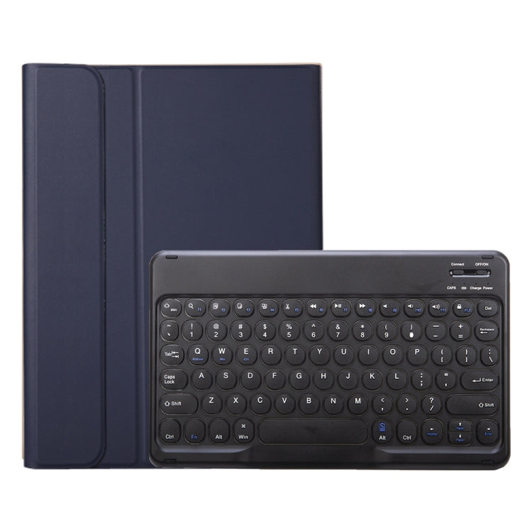 YA11B 2021 Detachable Lambskin Texture Round Keycap Bluetooth Keyboard Leather Tablet Case with Pen Slot & Stand For iPad Pro 11 (2021)