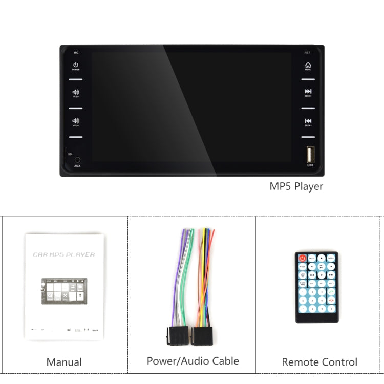 Q3160 7 inch Car Touch Capacitive Screen MP5 Player Support FM / TF / Mirror Link for Toyota Corolla