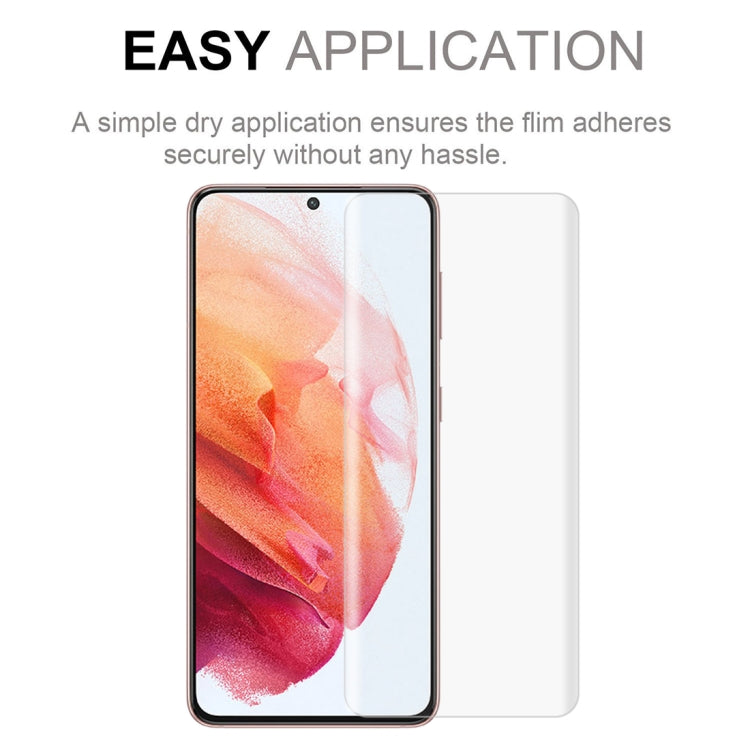 For Samsung Galaxy S21 5G 2pcs 3D Curved Silk-screen PET Full Coverage Protective Film(Transparent)