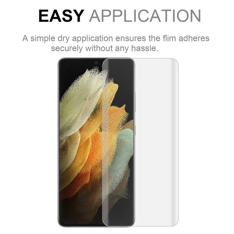 For Samsung Galaxy S21 Ultra 5G 2pcs 3D Curved Silk-screen PET Full Coverage Protective Film(Transparent)