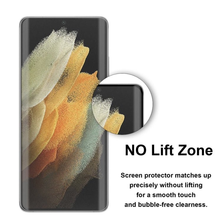 For Samsung Galaxy S21 Ultra 5G 2pcs 3D Curved Silk-screen PET Full Coverage Protective Film(Transparent)