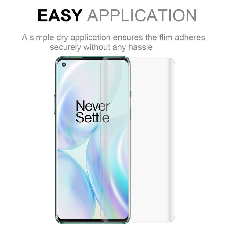 For OnePlus 8 2 PCS 3D Curved Silk-screen PET Full Coverage Protective Film(Transparent)