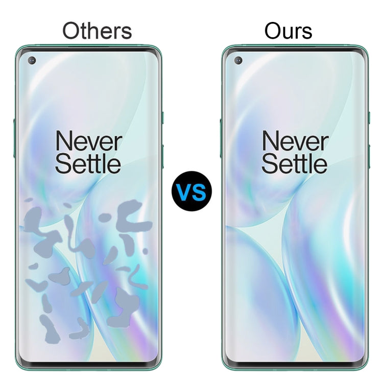 For OnePlus 8 2 PCS 3D Curved Silk-screen PET Full Coverage Protective Film(Transparent)