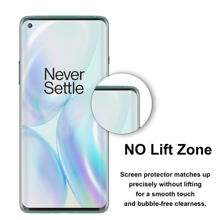 For OnePlus 8 2 PCS 3D Curved Silk-screen PET Full Coverage Protective Film(Transparent)