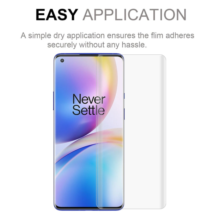 For OnePlus 8 Pro 2 PCS 3D Curved Silk-screen PET Full Coverage Protective Film(Transparent)