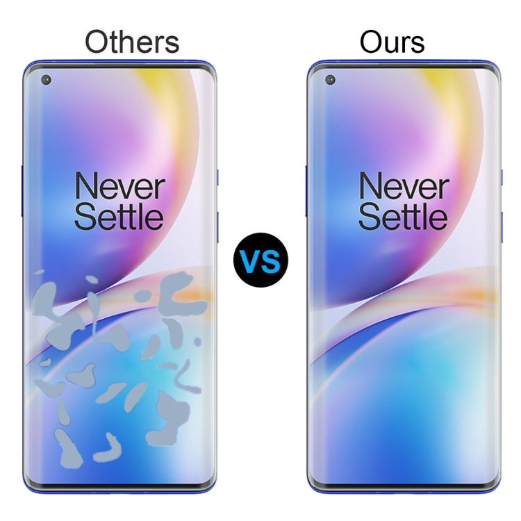 For OnePlus 8 Pro 2 PCS 3D Curved Silk-screen PET Full Coverage Protective Film(Transparent)