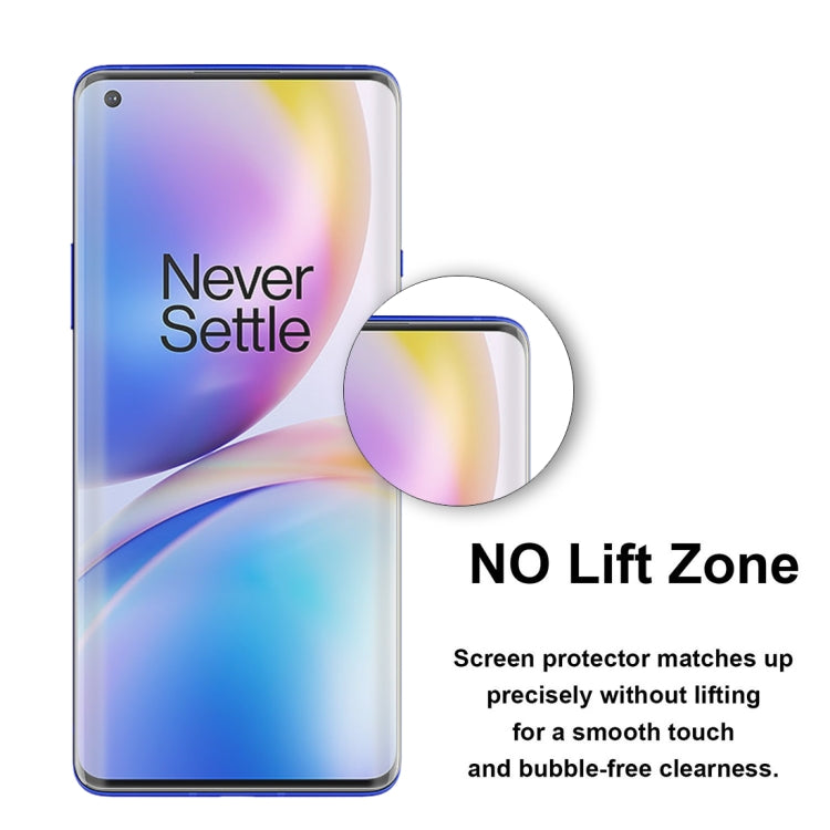 For OnePlus 8 Pro 2 PCS 3D Curved Silk-screen PET Full Coverage Protective Film(Transparent)