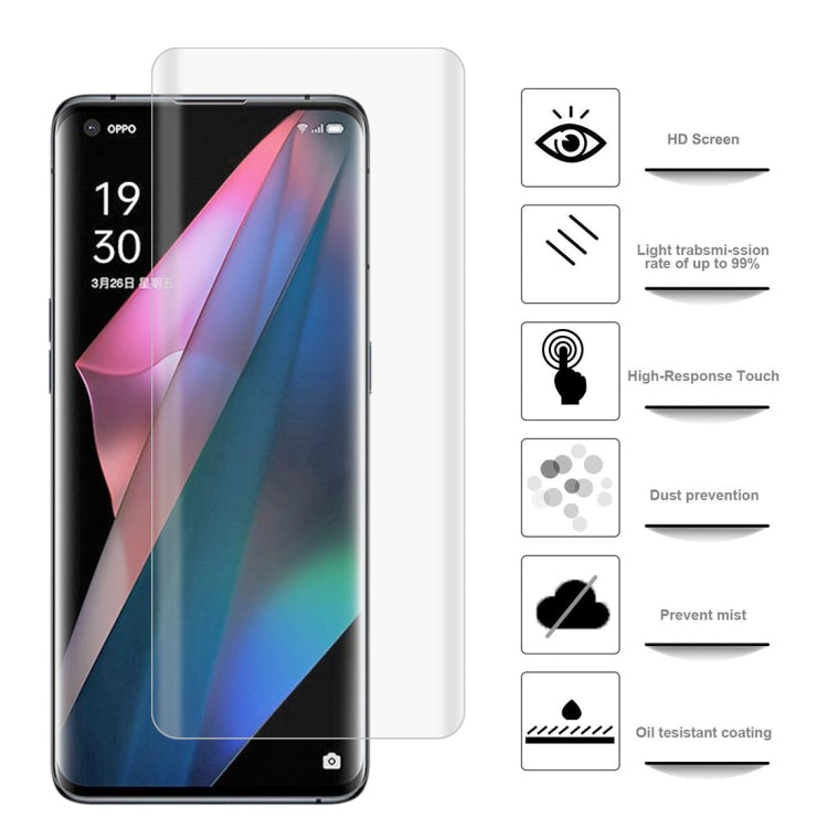 For OnePlus 9 Pro 50 PCS 3D Curved Silk-screen PET Full Coverage Protective Film(Transparent)