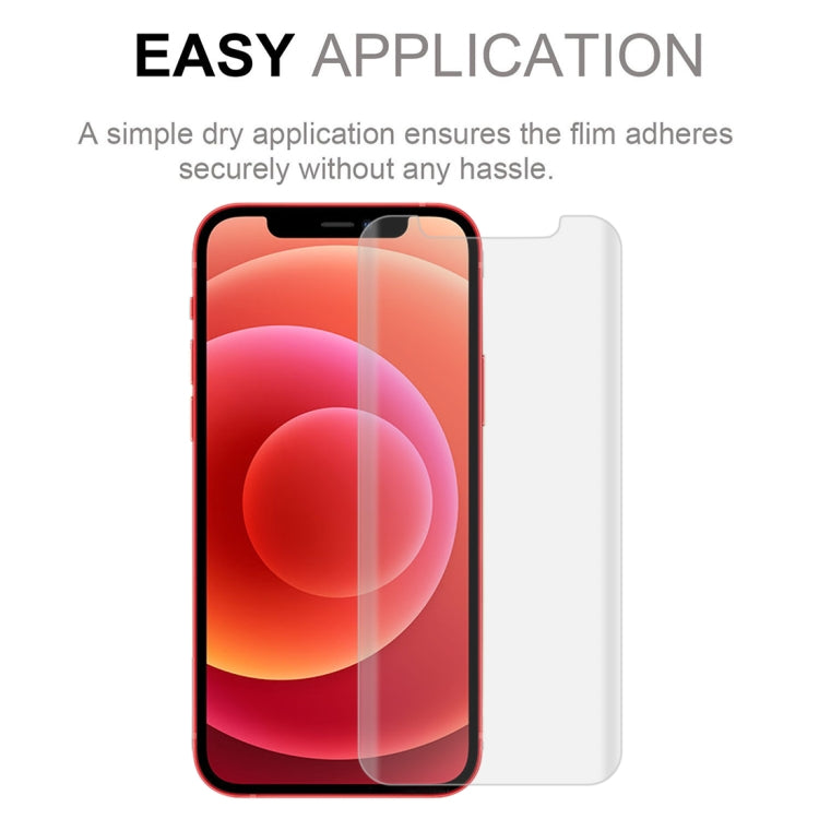 For iPhone 12 mini 50pcs 3D Curved Silk-screen PET Full Coverage Protective Film(Transparent)