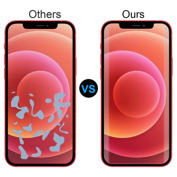 For iPhone 12 mini 50pcs 3D Curved Silk-screen PET Full Coverage Protective Film(Transparent)