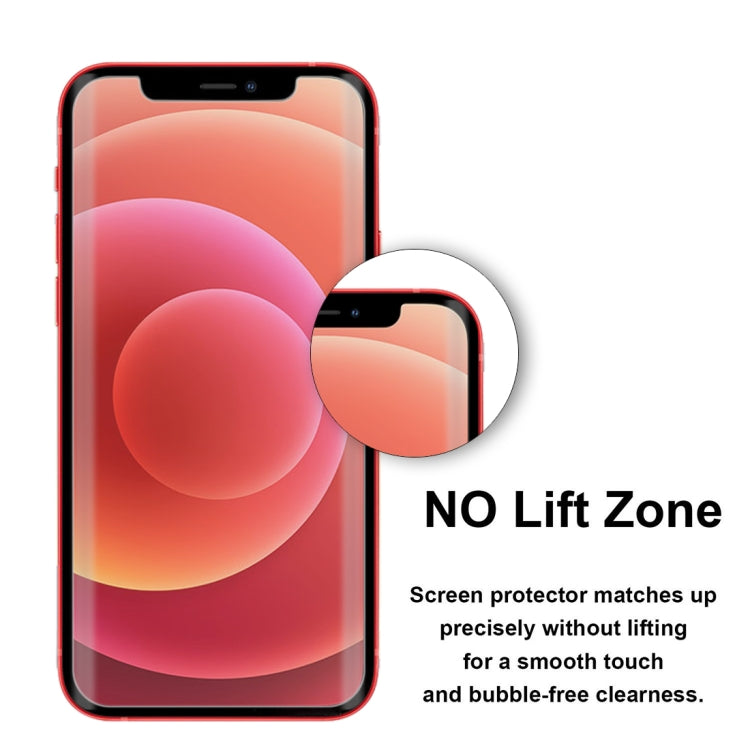 For iPhone 12 mini 50pcs 3D Curved Silk-screen PET Full Coverage Protective Film(Transparent)