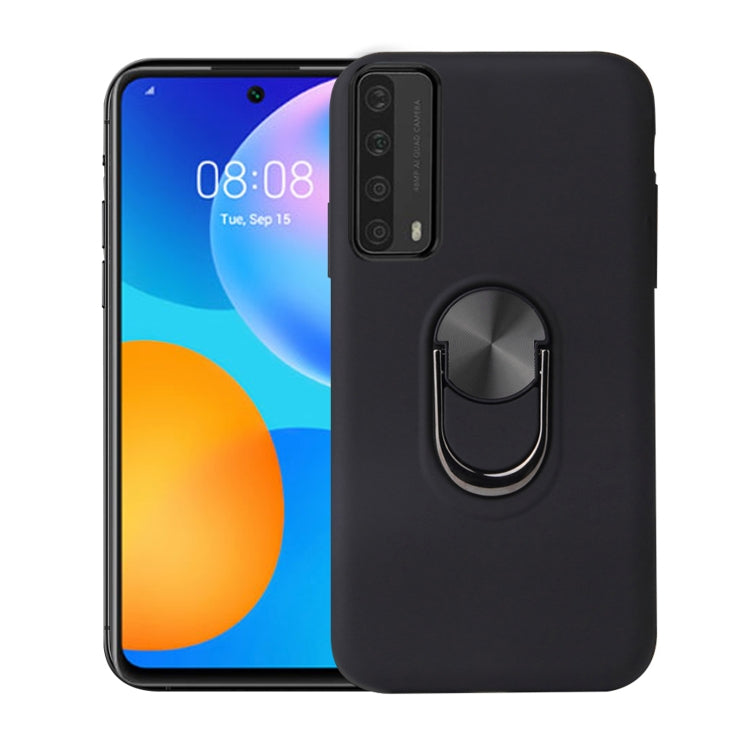 For Huawei P smart 2021 360 Rotary Multifunctional Stent PC+TPU Case with Magnetic Invisible Holder
