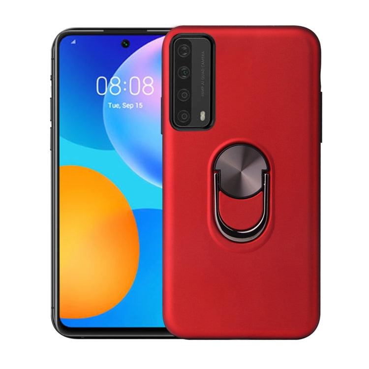For Huawei P smart 2021 360 Rotary Multifunctional Stent PC+TPU Case with Magnetic Invisible Holder