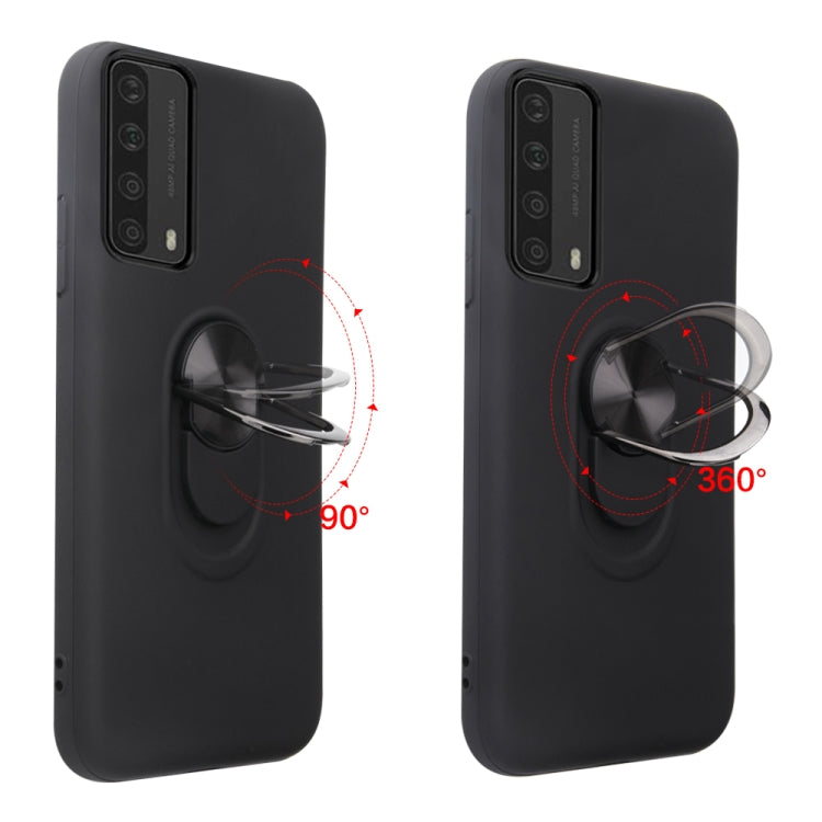 For Huawei P smart 2021 360 Rotary Multifunctional Stent PC+TPU Case with Magnetic Invisible Holder