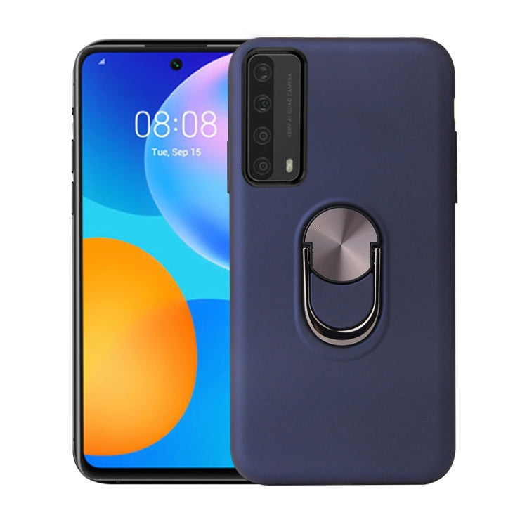 For Huawei P smart 2021 360 Rotary Multifunctional Stent PC+TPU Case with Magnetic Invisible Holder