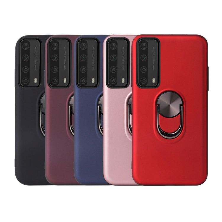 For Huawei P smart 2021 360 Rotary Multifunctional Stent PC+TPU Case with Magnetic Invisible Holder