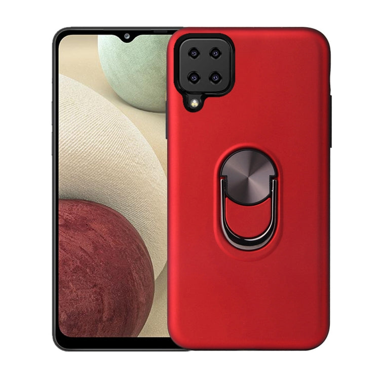 For Samsung Galaxy A12 360 Rotary Multifunctional Stent PC+TPU Case with Magnetic Invisible Holder