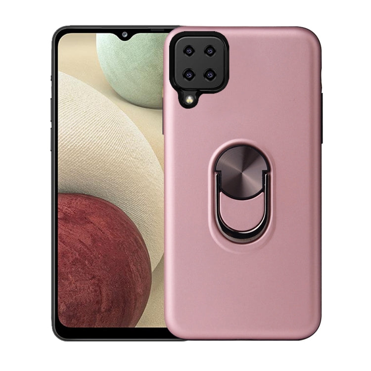 For Samsung Galaxy A12 360 Rotary Multifunctional Stent PC+TPU Case with Magnetic Invisible Holder