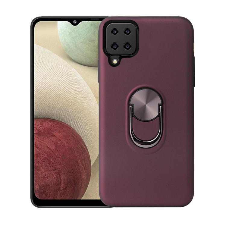 For Samsung Galaxy A12 360 Rotary Multifunctional Stent PC+TPU Case with Magnetic Invisible Holder