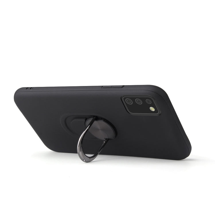 For Samsung Galaxy A02s 360 Rotary Multifunctional Stent PC+TPU Case with Magnetic Invisible Holder