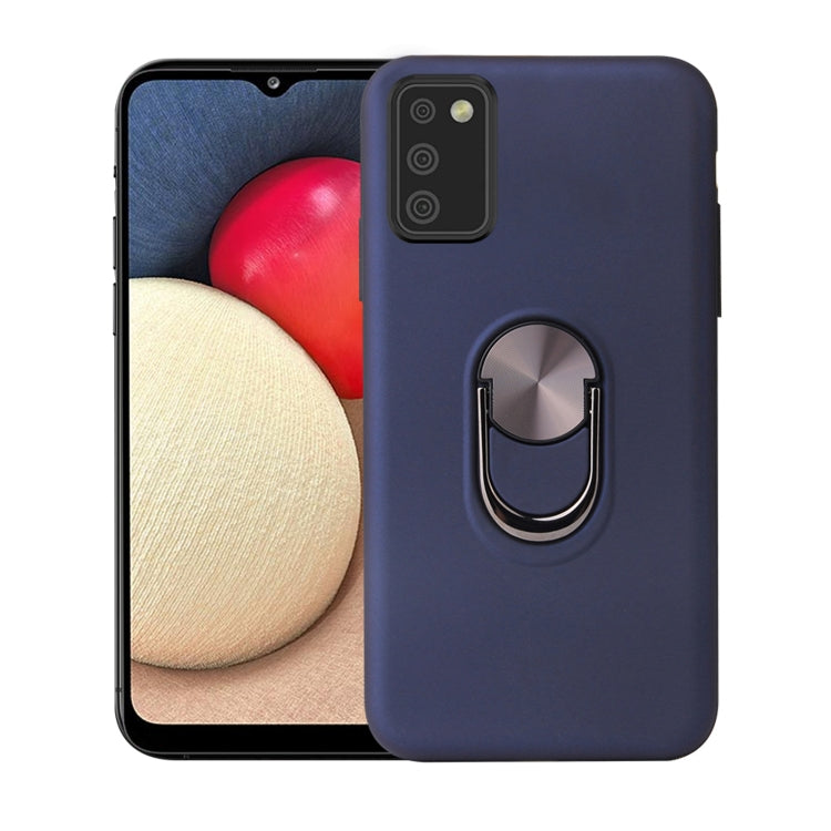For Samsung Galaxy A02s 360 Rotary Multifunctional Stent PC+TPU Case with Magnetic Invisible Holder