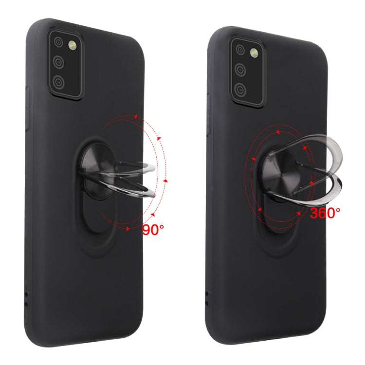 For Samsung Galaxy A02s 360 Rotary Multifunctional Stent PC+TPU Case with Magnetic Invisible Holder