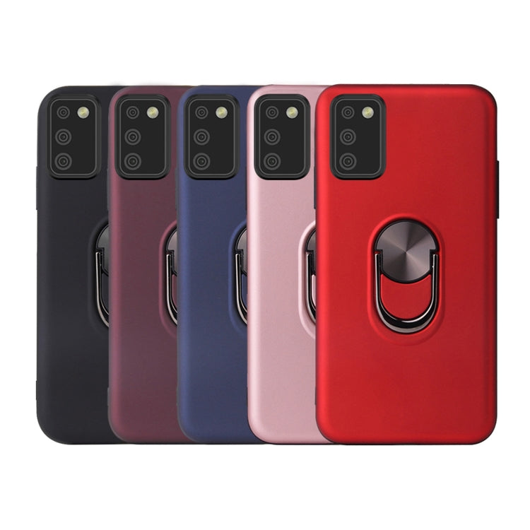 For Samsung Galaxy A02s 360 Rotary Multifunctional Stent PC+TPU Case with Magnetic Invisible Holder