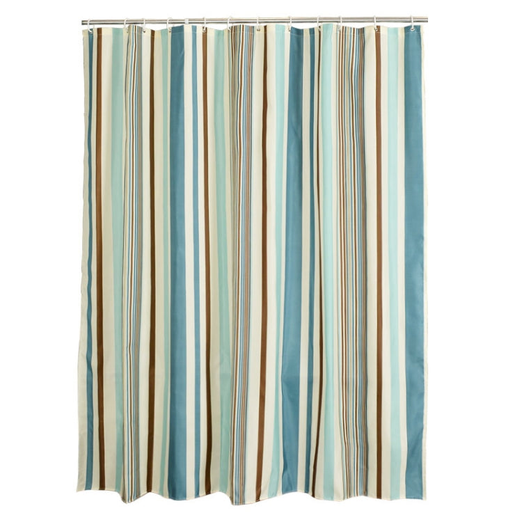 Multicolour Vertical Texture Thick Waterproof Polyester Fabric Shower Curtains, Size:150x180cm