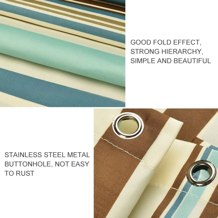 Multicolour Vertical Texture Thick Waterproof Polyester Fabric Shower Curtains, Size:150x180cm