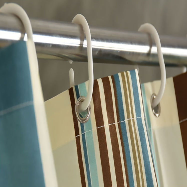 Multicolour Vertical Texture Thick Waterproof Polyester Fabric Shower Curtains, Size:150x180cm