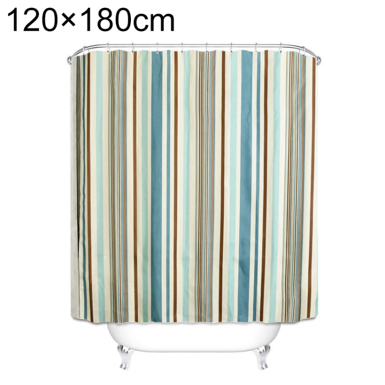 Multicolour Vertical Texture Thick Waterproof Polyester Fabric Shower Curtains, Size:120x180cm