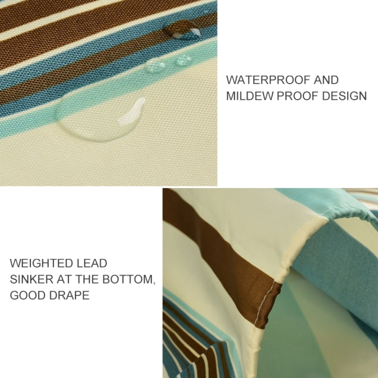 Multicolour Vertical Texture Thick Waterproof Polyester Fabric Shower Curtains, Size:120x180cm