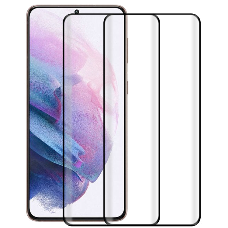 For Samsung Galaxy S21+ 5G 2 PCS 3D Curved Silk-screen PET Full Coverage Protective Film(Black)