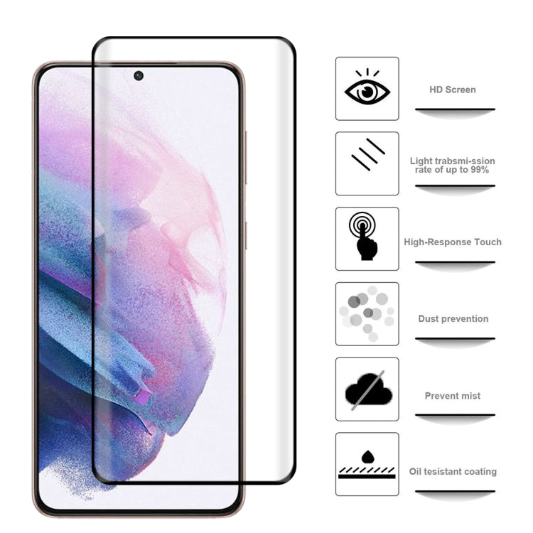 For Samsung Galaxy S21+ 5G 2 PCS 3D Curved Silk-screen PET Full Coverage Protective Film(Black)